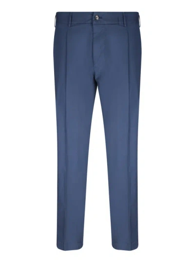 Dell'oglio Blue Straight Cut Trousers