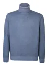 Dell'oglio Blue Turtleneck Knitwear In Blue