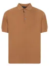 Dell'oglio Brown Polo With Classic Collar In Brown