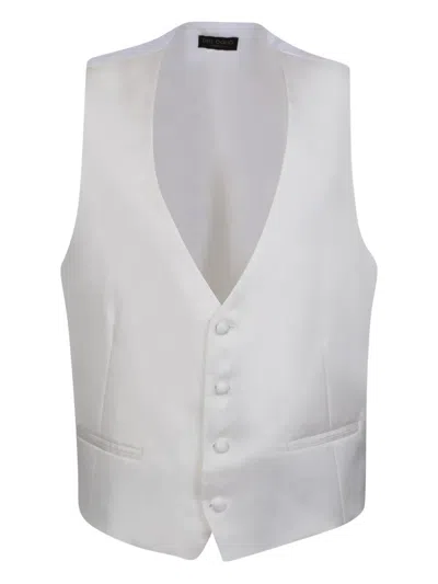 Dell'oglio Button Waistcoat In White