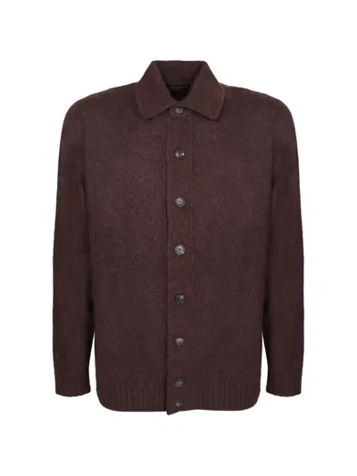 Dell'oglio Button-down Cardigan In Brown