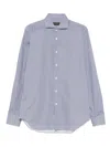 Dell'oglio Buttoned Patterned Shirt In Blue