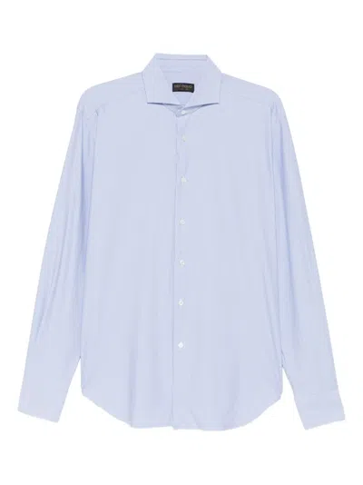 Dell'oglio Buttoned Striped Shirt In Blue