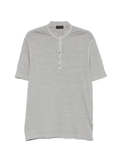 Dell'oglio Button-placket T-shirt In Gray
