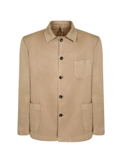Dell'oglio Button-up Patch-pocket Shirt In Brown