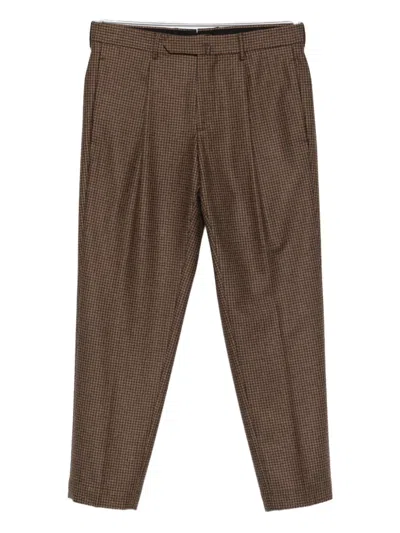 Dell'oglio Checked Trousers In Brown