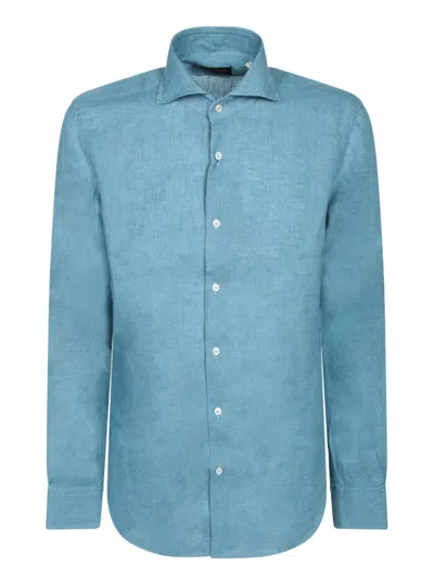 Dell'oglio Classic Blue Linen Shirt