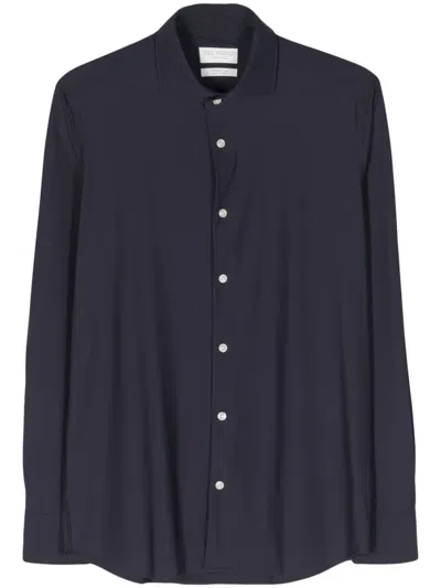 Dell'oglio Classic-collar Buttoned Shirt In Blue