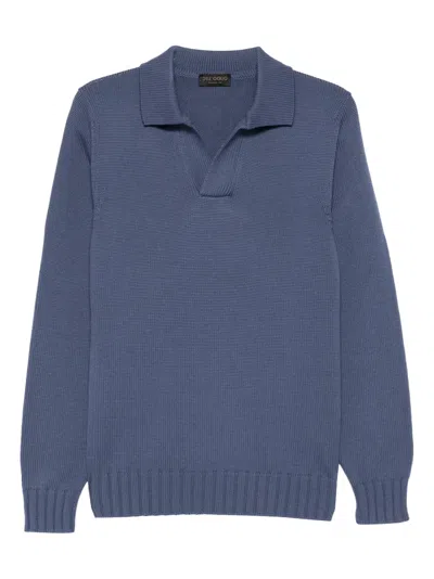 Dell'oglio Collared Polo Shirt In Blue
