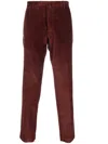 Dell'oglio Corduroy Straight-leg Trousers In Red