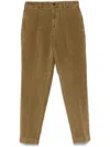 Dell'oglio Corduroy Tapered Trousers In Brown