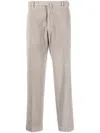 Dell'oglio Corduroy Tapered-leg Trousers In Grey