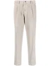 Dell'oglio Pleated Corduroy Straight-leg Trousers In Grey