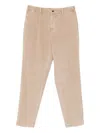 Dell'oglio Corduroy Pleated Trousers In Neutral