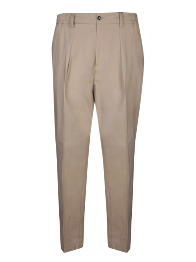 Dell'oglio Cotton Fabric Trousers In Brown