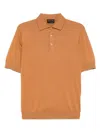 Dell'oglio Brown Polo With Classic Collar In Brown