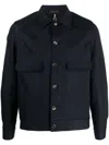 Dell'oglio Cotton Shirt Jacket In Blue