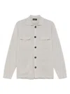Dell'oglio Cotton Shirt Jacket In Grey