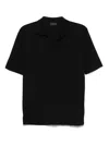 Dell'oglio Short-sleeve Cotton Polo Shirt In Black