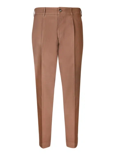 Dell'oglio Cotton Trousers In Brown
