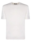 DELL'OGLIO CREAM SILK CREPE T-SHIRT