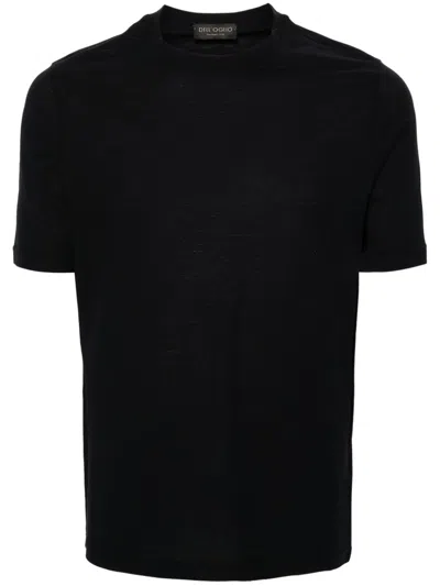 Dell'oglio Round-neck Cotton T-shirt In Blue