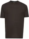 Dell'oglio Crew-neck Cotton T-shirt In Brown