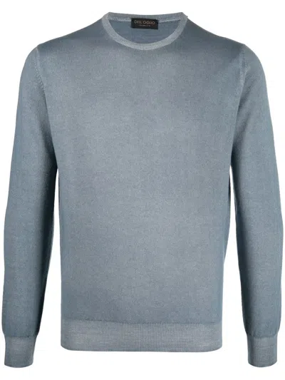 Dell'oglio Crew-neck Knitted Jumper In Blue