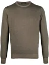 Dell'oglio Crew-neck Knitted Jumper In Green