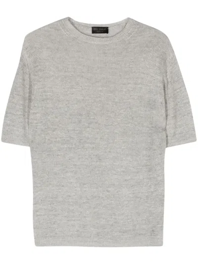 Dell'oglio Crew-neck Knitted T-shirt In Grey