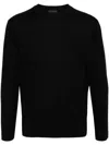 Dell'oglio Crew-neck Merino Wool Jumper In Black