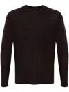 Dell'oglio Crew-neck Merino-wool Jumper In Purple