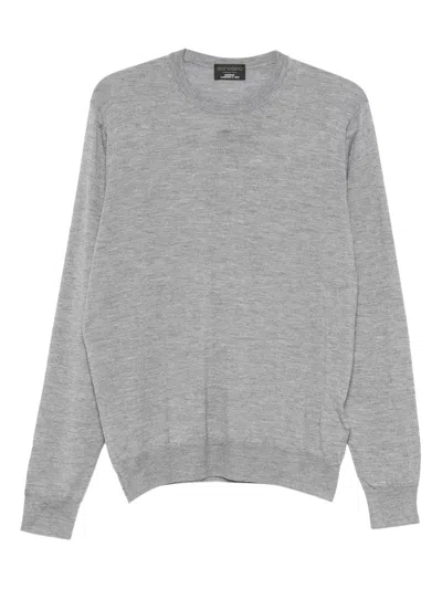 Dell'oglio Crew Neck Sweater In Gray