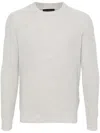 Dell'oglio Crew-neck Wool Blend Jumper In Grey
