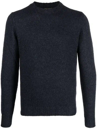 Dell'oglio Crew-neck Yak-blend Jumper In Blue