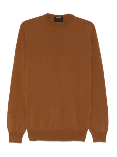 Dell'oglio Crewneck Long-sleeve Sweater In Brown