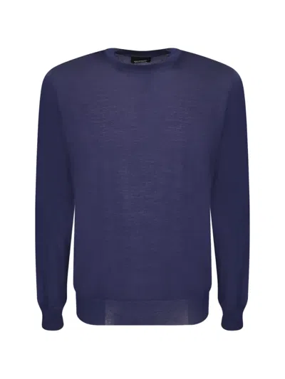 Dell'oglio Crew-neck Long-sleeve Sweater In Blue