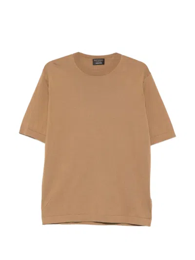 Dell'oglio T-shirt Mit Rundem Ausschnitt In Brown