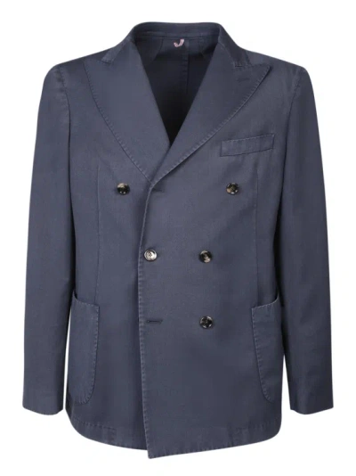 Dell'oglio Double-breasted Jacket In Blue