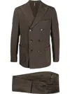 Dell'oglio Double-breasted Suit In Braun