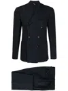 Dell'oglio Double-breasted Wool Suit In Blue