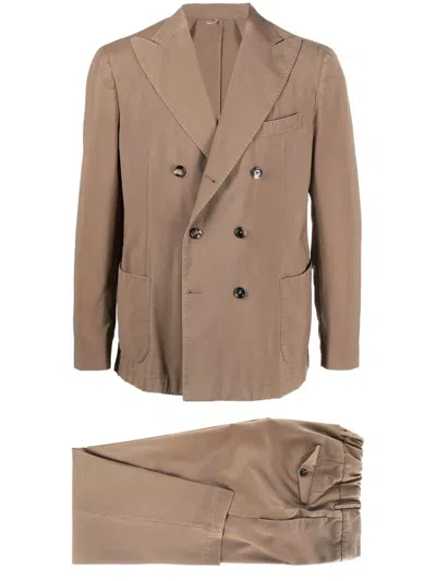 DELL'OGLIO DOUBLE-BREASTED WOOL SUIT
