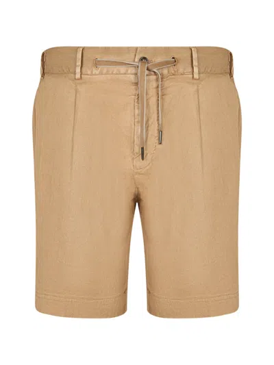 Dell'oglio Drawstring Pleated Shorts In Brown