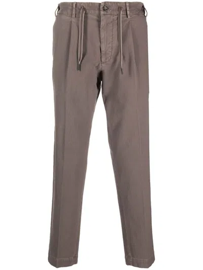 Dell'oglio Drawstring-waistband Chino Trousers In Braun