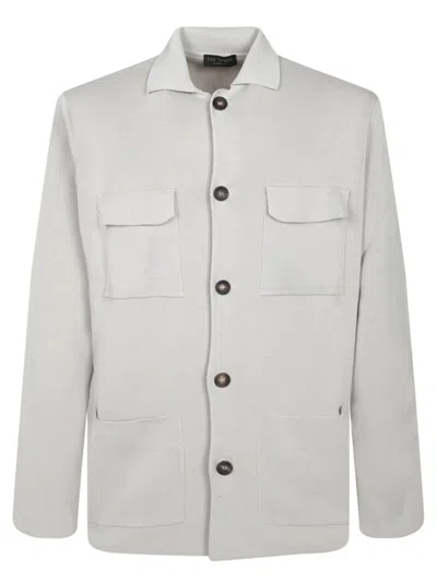 Dell'oglio Field Jacket With Refined Tailoring In Gray