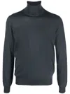 Dell'oglio Fine-knit Roll-neck Jumper In Grau