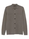 Dell'oglio Fine-knit Shirt In Gray