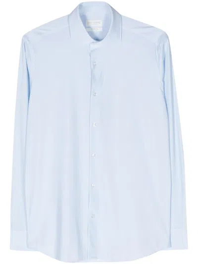 Dell'oglio Geometric-pattern Classic-collar Shirt In White