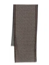 Dell'oglio Geometric Print Scarf In Black