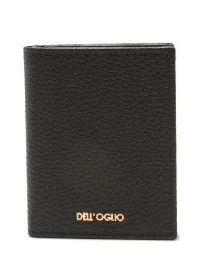 Dell'oglio Grained Bi-fold Wallet In Brown
